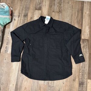 Nike SB Men's Black Woven Shirt Jacket
